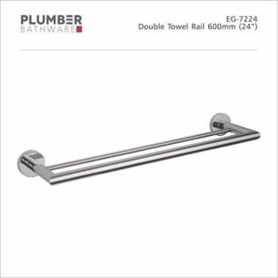 Plumber - Edge Series - Double Towel Rail 600mm - EG-7224