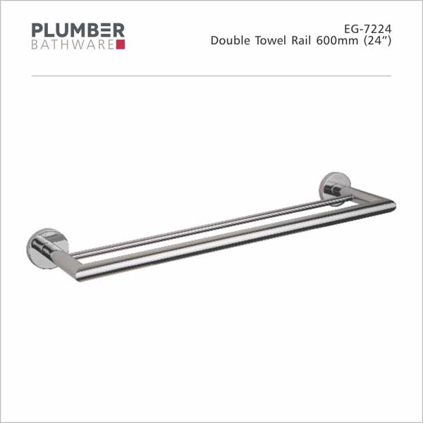 Plumber - Edge Series - Double Towel Rail 600mm - EG-7224