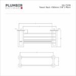 Plumber - Edge Series - Towel Rack 450mm ? EG 7518 - Image 2