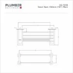 Plumber - Edge Series - Towel Rack 450mm - EG 7518 - Image 2