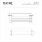 Plumber - Edge Series - Towel Rack 600mm - EG 7524 - Image 2