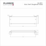 Plumber - Edge Series - Glass Shelf 500Mm Eg 7811 - Image 2