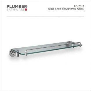Plumber Bathware glass shelf with toughened glass wall mounted bathroom shelf