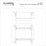 Plumber - Edge Series - Double Glass Shelf 350Mm Eg 7822 - Image 2