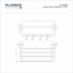 Plumber - Era Series - Towel Rack 450mm - ER 8080 - Image 2