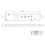 M8/M5 Shoot Bolt Gear Box with Cylinder - F1031 - Image 2