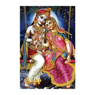 Radhe Krishna - Highgloss Poster - God Tiles - RJ-25 - 600 x 900 mm