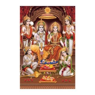 Lord Ram Darbar - Highgloss Poster - God Tiles - RJ-42 - 600 x 900 mm