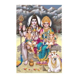 Lord Shiv Parivar - Highgloss Poster - God Tiles - RJ-58 - 600 x 900 mm