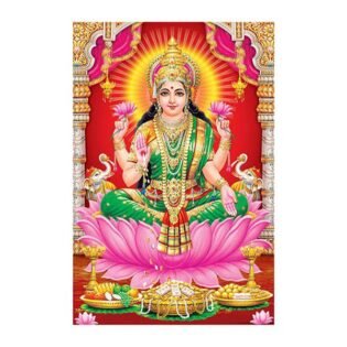 Goddess Lakshmi - Highgloss Poster - God Tiles - RJ-59 - 600 x 900 mm