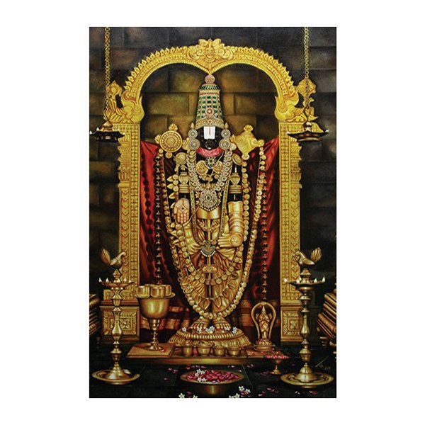 Lord Tirupati Balaji - God Tiles - Highgloss Poster - RJ-74 - 600 x 900 mm