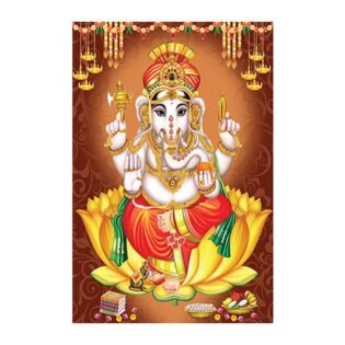 Lord Shree Ganesh - God Tiles - Highgloss Poster - RJ-84 - 600 x 900 mm