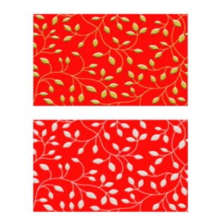 Unique Decorative - Leaves Series - RED - 300 x 450 mm