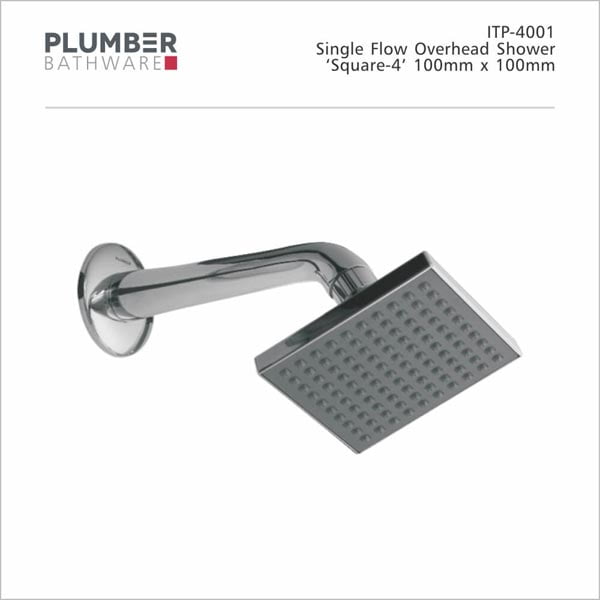 Plumber - Shower - Single Flow Overhead Shower - Square - ITP-4001