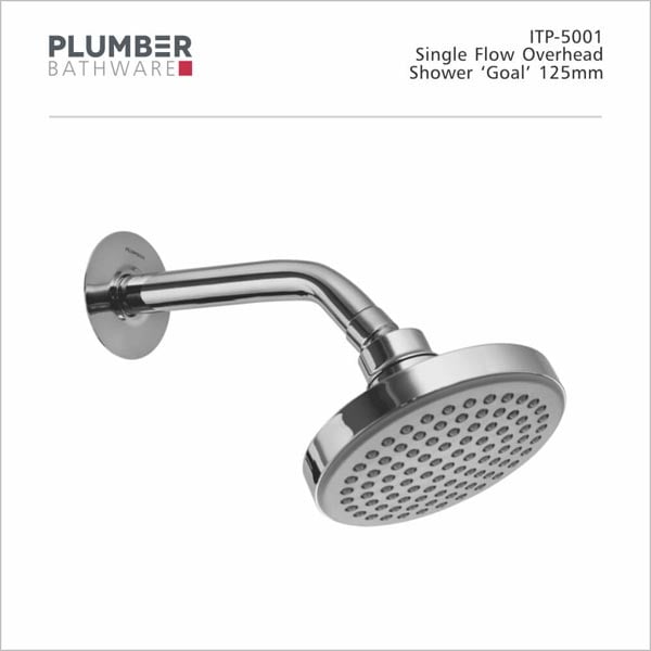 Plumber - Shower - Single Flow Overhead Shower - Goal 125mm - ITP-5001