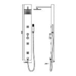 Jaquar - Shower Panel - Blak - JA011