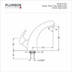Plumber - Korina Pro Series -  Swan Neck Faucet Right KNA 0103R - Image 2