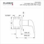 Plumber - Korina Pro Series - Concealed Stop Cock - KNA 0405 - Image 2