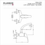 Plumber - Korina Series - Single Lever Sink Mixer - KNA 3106 - Image 2