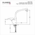 Plumber - Korina Series - Single Lever Sink Mixer Side Operated - KNA 3301 - Image 2