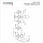 Plumber - Korina Pro Series - Wall Mixer Telephonic - KNA 5100LB - Image 2