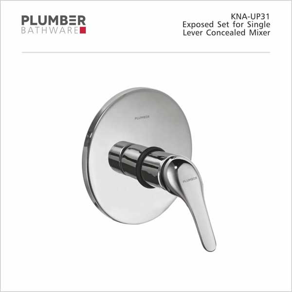 Plumber - Korina Series - Exposed Set for 3-INLET Single Lever Mixer - KNA-UP31