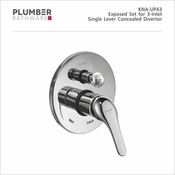 Plumber - Korina Series - Exposed Set for 3-INLET Single Lever Divertor - KNA-UP43