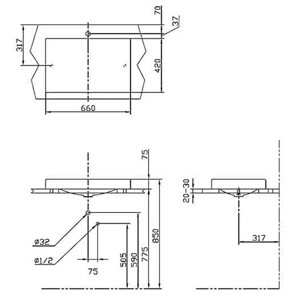 TOTO - Console Wash Basin - L5615CEXW - Image 6