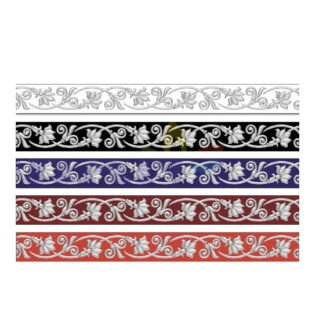 DARSHAN - Border Tiles - Lotus Series - SILVER - 600 x 60 mm