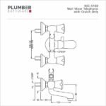 Plumber - Nectar Series - Wall Mixer Telephonic - NEC 5100 - Image 2