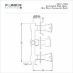 Plumber - Nectar Series - Concealed Wall Mixer - NEC 510CB - Image 2