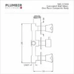 Plumber - Nectar Series - Concealed Wall Mixer - NEC 510CB - Image 2