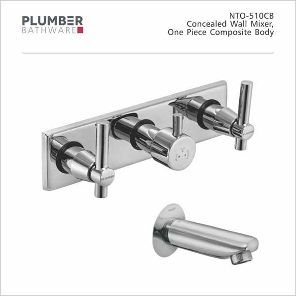 Plumber - Netto Series - Concealed Wall Mixer with Wall Spout - NTO-510CB