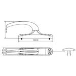 Premium Multi-Point Cremone Handle - PH180 - Image 2