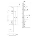 Casement Door Single Point Lock Body - 20MM - Image 2