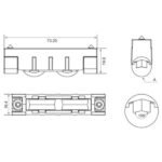 Double Adjustable V-Groove Roller - PH392V - 22 mm - Image 2