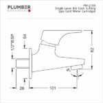 Plumber - Poem Series - Single Lever Bib Cock - PM 2103 - Image 2
