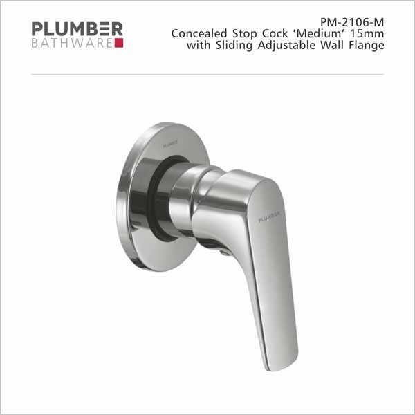 Plumber - Poem Series - Concealed Stop Cock Medium 15mm - PM-2106M