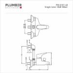 Plumber - Poem Series - Single Lever Wall Mixer - PM 3101LB - Image 2