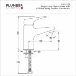 Plumber - Poem Series - Single Lever Basin Mixer - PM 3104 - Image 2