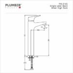 Plumber - Poem Series - Single Lever Basin Mixer High Neck - PM 3145 - Image 2