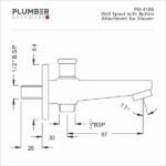 Plumber - Poem Series - Wall Spout Button - PM 4106 - Image 2