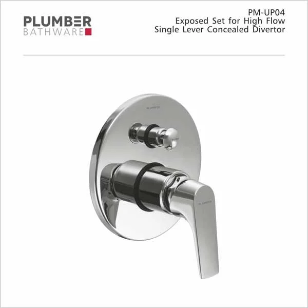 Plumber - Poem Series - Exposed Set for High Flow Single Lever Divertor - PM-UP04