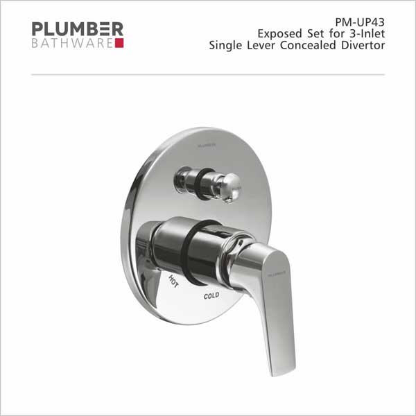 Plumber - Poem Series - Exposed Set for 3-INLET Single Lever Divertor - PM-UP43