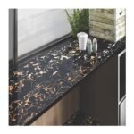 NARMADA - Multipurpose Solid Surface - Portoro Brown - 800 x 2400 mm