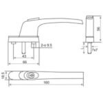 Multi-Point Locking Casement Handle with Key - PSH003 - Image 2