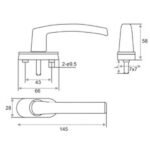 Sliding Multi-Point Locking Handle - PSH004 - Image 2