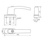 Sliding Handle with Key - PSH006 - Image 2