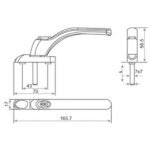 Multi-Point Locking Casement Handle with Key - PSH007 - Image 2