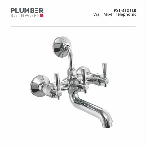 Plumber - Pristine Series - Single Lever Wall Mixer with 'L' Bend - PST-3101-LB
